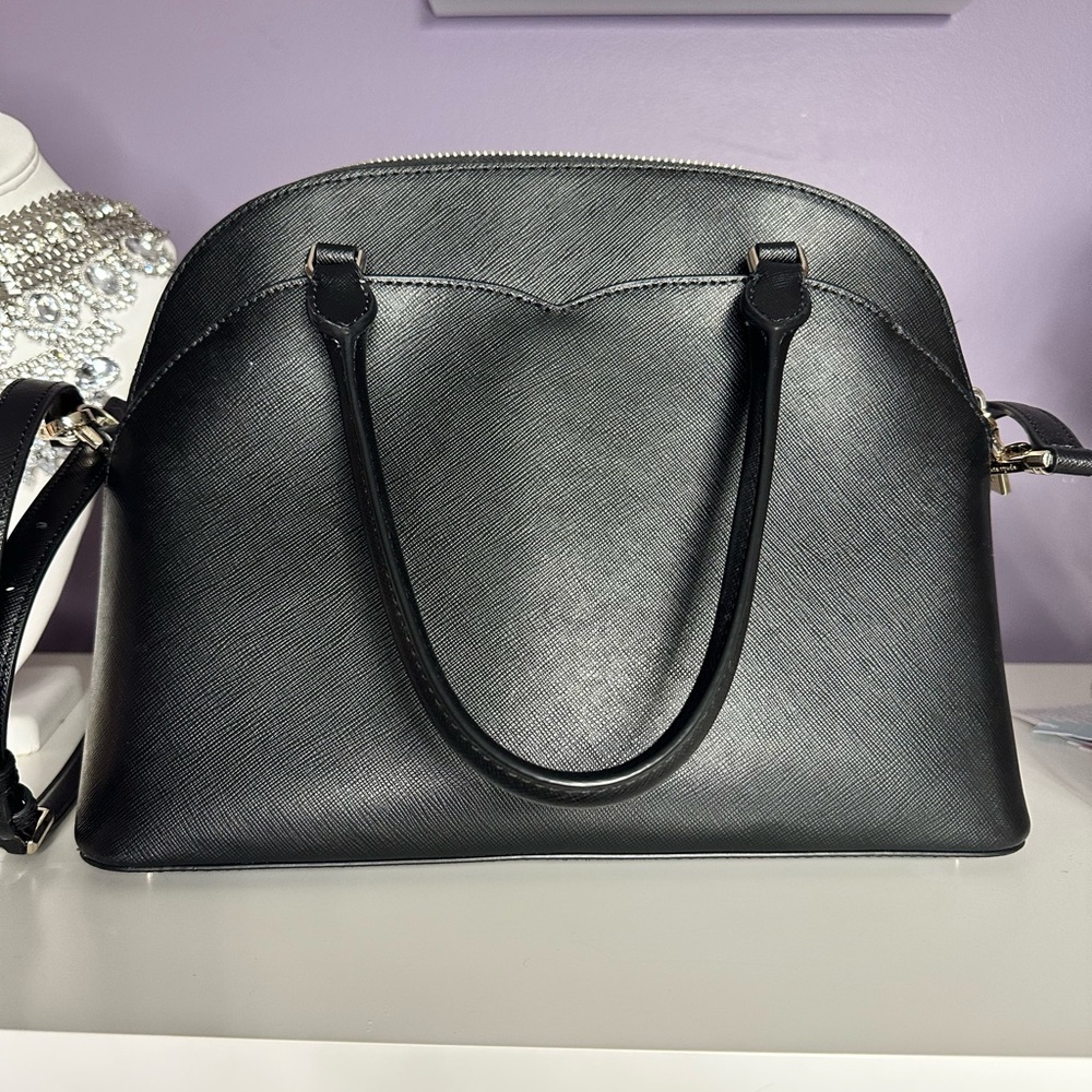 Classy Black Safiano Leather Kate Spade New York Shoulder/Crossbody Bag - Picture 3 of 5
